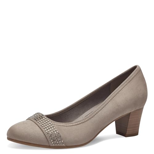 Jana Damen Pumps mit Glitzerdetails Vegan, Braun (Stone), 39 EU von Jana