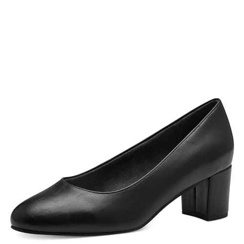 Jana Damen Pumps mit Blockabsatz Vegan, Schwarz (Black), 38 EU von Jana