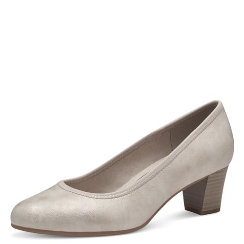 Jana Damen Pumps Kleiner Absatz Vegan, Grau (Rose/Gold), 36 EU von Jana