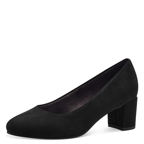 Jana Damen Pumps mit Blockabsatz Vegan, Schwarz (Black), 38 EU von Jana