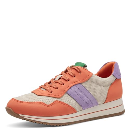 Jana Damen Sneaker flach mit dicker Sohle Vegan, Orange (Orange Comb), 36 EU von Jana