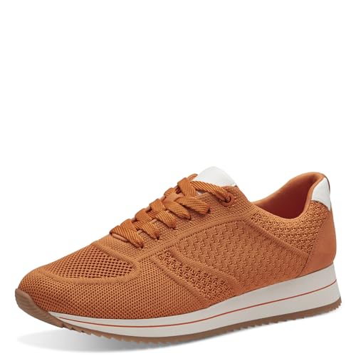 Jana Damen Sneaker flach Freizeit Vegan, Orange (Orange), 37 EU von Jana