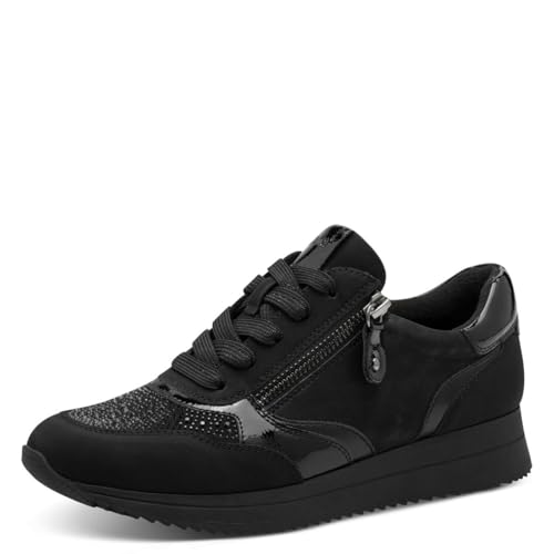 Jana Damen 8-23774-43 Sneaker, Black Glitter, 38 EU von Jana