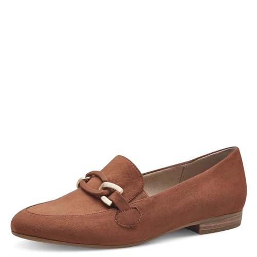 Jana Damen Slipper mit Blockabsatz Vegan, Braun (Cognac), 38 EU von Jana