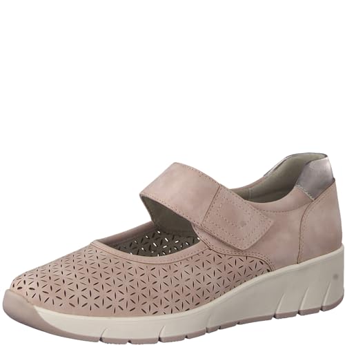 Jana Damen Halbschuhe mit Klettverschluss Vegan, Rosa (Rose), 36 EU von Jana