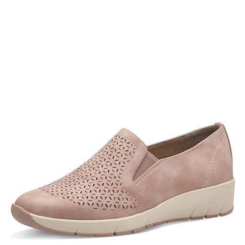 Jana Damen Slipper mit Keilabsatz Vegan, Rosa (Rose), 36 EU von Jana