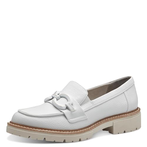 Jana Damen Slipper mit Blockabsatz Vegan, Weiß (White), 37 EU von Jana