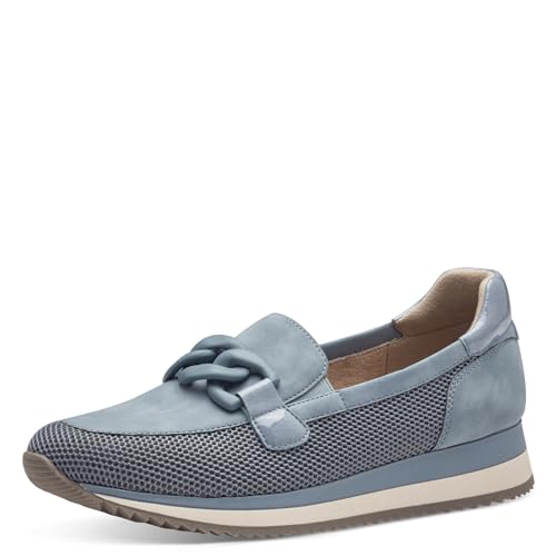 Jana Damen Slipper mit dicker Sohle Vegan, Blau (Denim), 37 EU von Jana