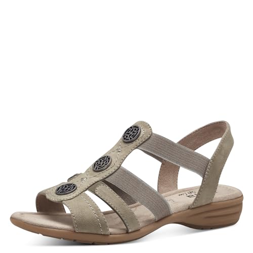 Jana Damen Sandalen flach Sommer Vegan, Grün (Sage), 39 EU von Jana
