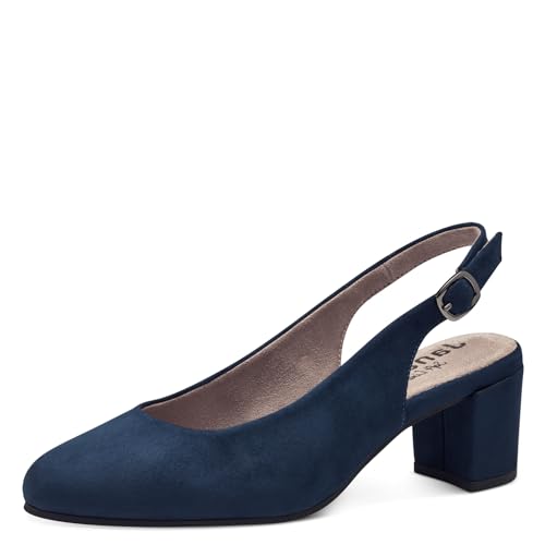 Jana Damen Slingpumps mit verstellbarem Riemen Vegan, Blau (Navy), 37 EU von Jana