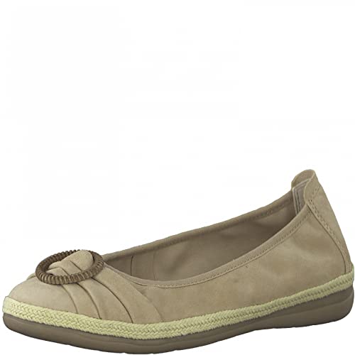 Jana Damen 8-8-22101-28 Ballerinas, Sand, 37 EU Weit von Jana