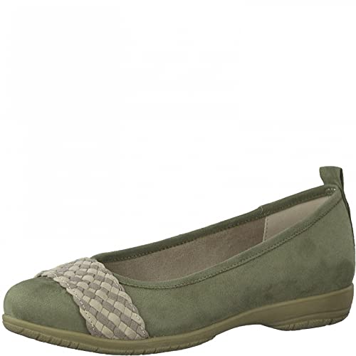 Jana Damen 8-8-22167-28 Ballerinas, Pistachio, 40 EU Weit von Jana