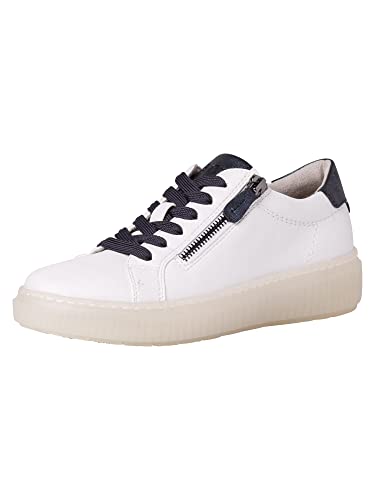 Jana Damen 8-8-23700-28 Sneaker, WHT/Navy Metal, 38 EU von Jana