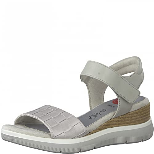 Jana Damen 8-8-28215-28 Keilsandale, Grey Structure, 40 EU Weit von Jana