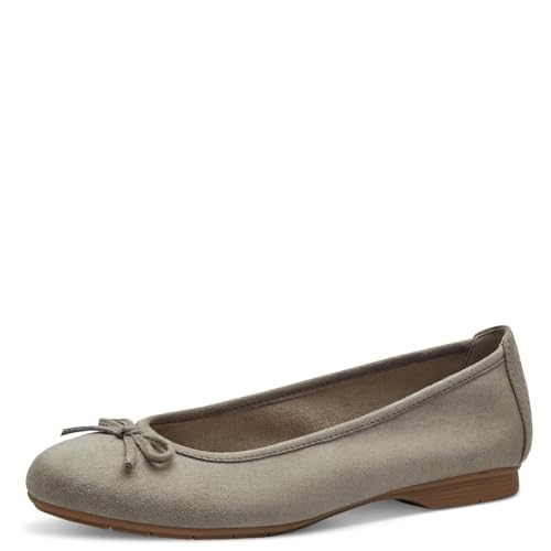 Jana Damen Ballerinas Elegant mit Schleife Weite H Mehrweite, Braun (Stone), 38 EU von Jana