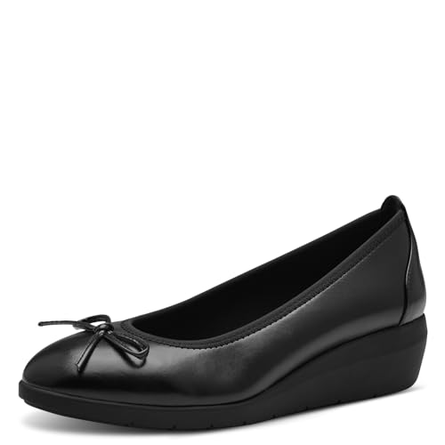 Jana Damen Ballerinas mit Keilabsatz Vegan, Schwarz (Schwarz), 41 EU von Jana