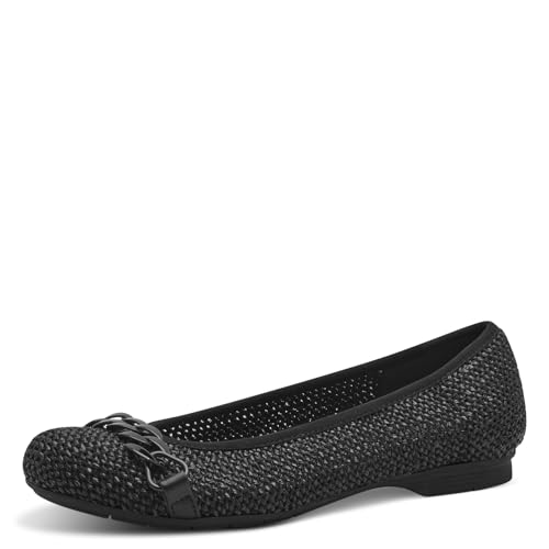 Jana Damen Ballerinas mit Zierschnalle Vegan, Schwarz (Black), 36 EU von Jana