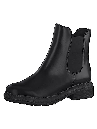 Jana Damen Chelsea Boots Winter mit Reißverschluss Weite H Mehrweite, Schwarz (Black), 38 EU von Jana