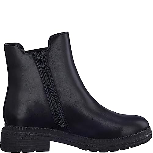 Jana Damen Chelsea Boots Winter mit Reißverschluss Weite H Mehrweite, Schwarz (Black), 38 EU von Jana