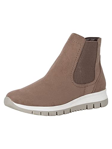 Jana Damen Chelsea Boot 8-8-25467-27 231 H-Weite Freizeit Stiefel mit Stretcheinsätzen und Reißverschluss bequem klassisch breite Weite von Jana