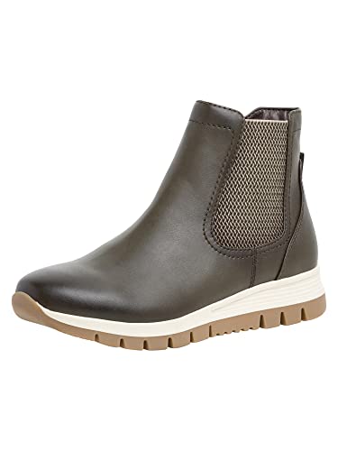 Jana Damen Chelsea Boot 8-8-25468-29 707 H-Weite schöne bequeme Chelsea Boots für den Übergang mit Reißverschluss breite Schuhweite von Jana