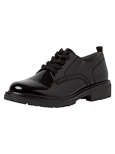 Jana Damen Schnürschuhe Oxford Vegan, Schwarz (Schwarz Lack), 36 EU von Jana