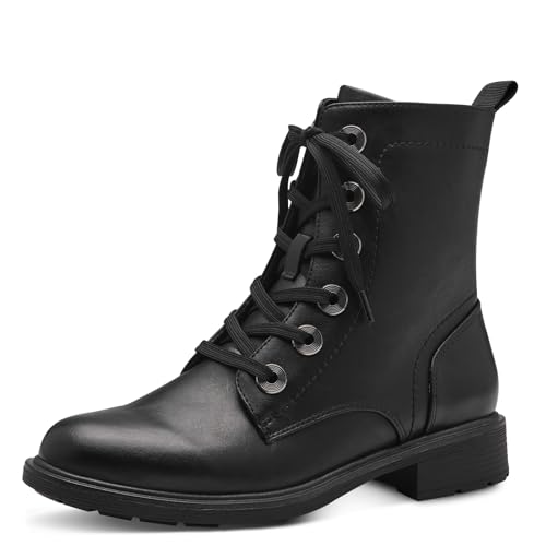 Jana Damen Stiefeletten zum Schnüren mit Reißverschluss Vegan, Schwarz (Schwarz), 37 EU von Jana