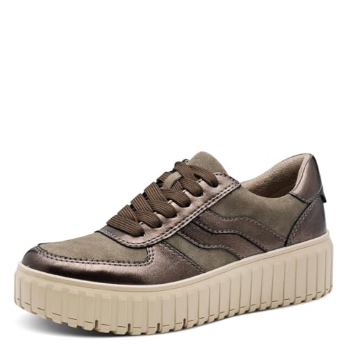 Jana Damen Laced Vegan Sneaker, Taupe Comb, 42 EU Jana Damen Laced Vegan Sneaker, Taupe Comb, 42 EU von Jana