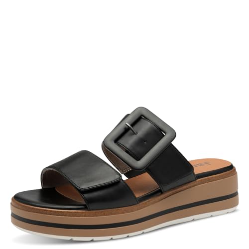Jana Damen Pantoletten mit Schnalle Vegan, Schwarz (Black), 36 EU von Jana