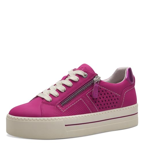 Jana Damen Plateau Sneaker mit Reißverschluss Vegan, Rosa (Fuxia), 36 EU von Jana