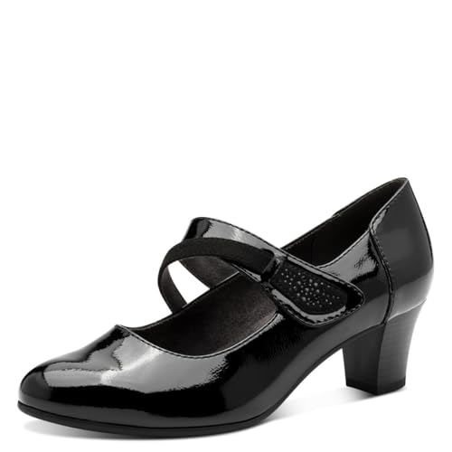 Jana Damen 8-24465-43 Pumps, Black Patent, 39 EU von Jana