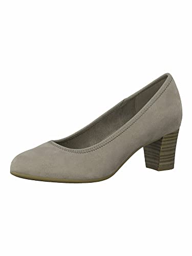 Jana Damen Pumps mit Blockabsatz Vegan, Hellgrau 1 (Grau), 39 EU von Jana