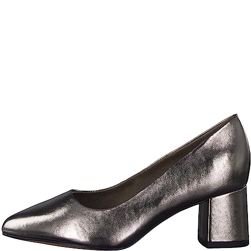 Jana Damen Pumps Elegant Spitz Weite H Mehrweite, Silber (Pewter), 38 EU von Jana