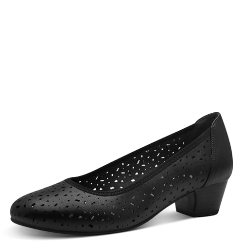 Jana Damen Pumps Kleiner Absatz Vegan, Schwarz (Black), 41 EU von Jana