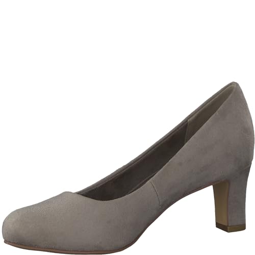 Jana Damen Pumps mit Blockabsatz Vegan, Grau (Hellgrau), 38 EU von Jana