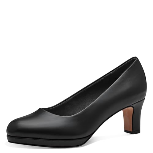 Jana Damen Pumps mit Blockabsatz Vegan, Schwarz (Black Nappa), 38 EU von Jana