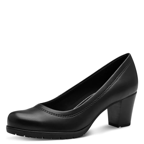 Jana Damen Pumps mit Blockabsatz Vegan, Schwarz (Schwarz), 39 EU von Jana