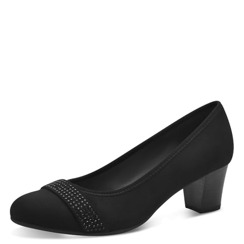 Jana Damen Pumps mit Glitzerdetails Vegan, Schwarz (Black), 36 EU von Jana