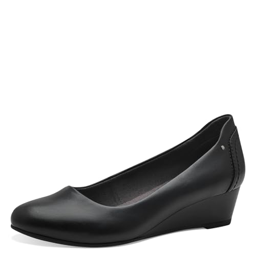 Jana Damen Pumps mit Keilabsatz Vegan, Schwarz (Black), 37 EU von Jana