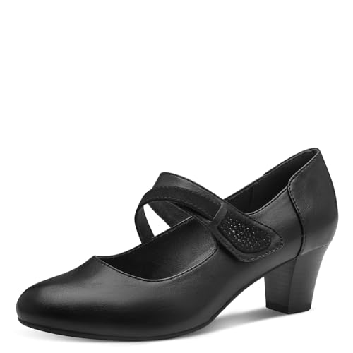 Jana Damen Pumps mit Glitzerdetails Vegan, Schwarz (Black), 42 EU von Jana