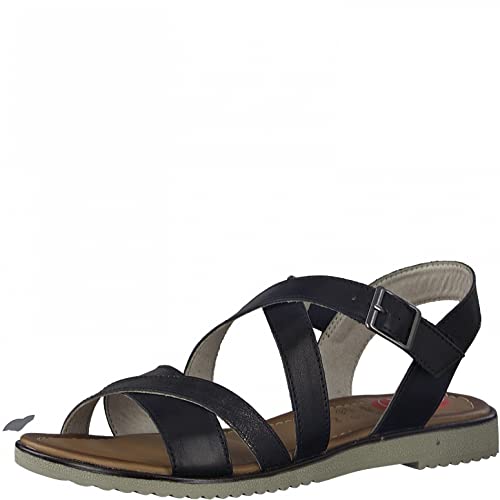 Jana Damen 8-8-28115-28 Flache Sandale, Black, 39 EU von Jana