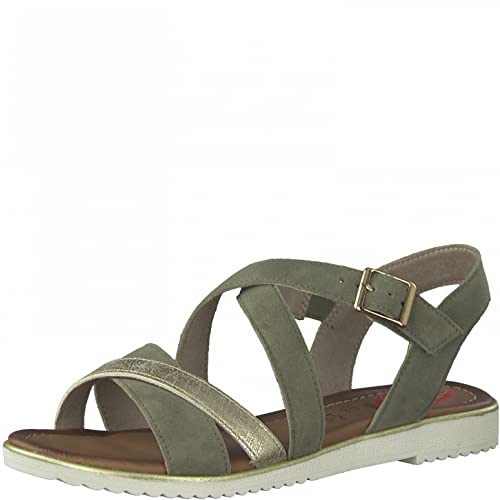 Jana Damen 8-8-28115-28 Flache Sandale, Pistachio SUED, 37 EU von Jana