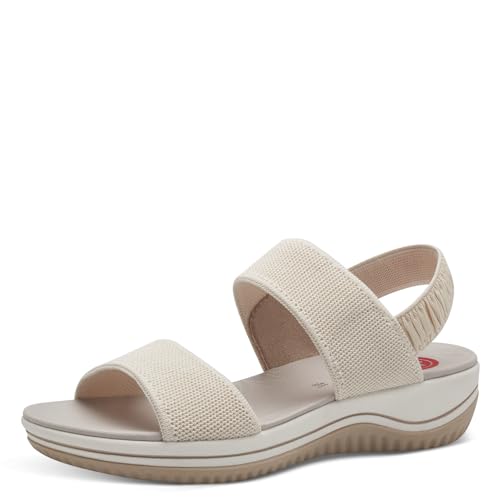 Jana Damen Sandalen flach Elastisch Vegan, Weiß (Offwhite), 37 EU von Jana