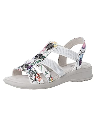 Jana Damen Sandalen flach Sommer Vegan, Weiß 1 (Weiß), 41 EU von Jana