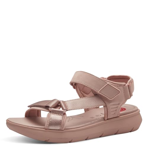 Jana Damen Sandalen flach mit Klettverschluss Vegan, Rosa (Rose), 37 EU von Jana