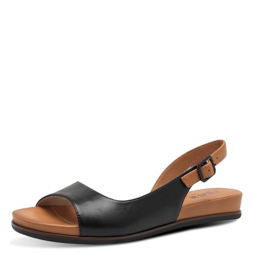 Jana Damen Sandalen flach mit verstellbarem Riemen Vegan, Schwarz (Black), 42 EU von Jana