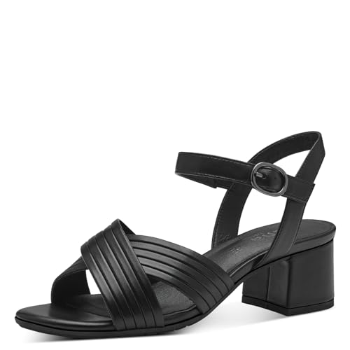 Jana Damen Sandalen mit Absatz Festlich Vegan, Schwarz (Black Uni), 36 EU von Jana