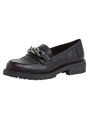 Jana Damen Slipper 8-8-24764-29 022 H-Weite Freizeit Business Schuhe ohne Verschluss Flacher Block Absatz Herbst Fashion Mode stilvoll Elegante Women Shoes breite Schuhweite von Jana