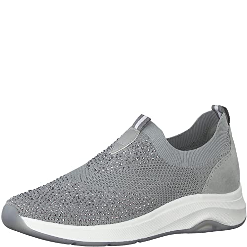 Jana Damen Slip On Sneaker zum Schlupfen Vegan, Grau (Grau), 37 EU von Jana