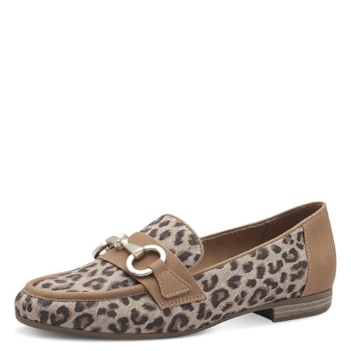 Jana Damen Slipper Runde Spitze Vegan, Mehrfarbig (Leopard), 38 EU von Jana